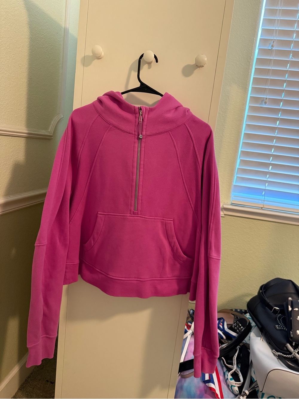 lululemon athletica Bright Pink Oversized Scuba Half-Zip Hoodie